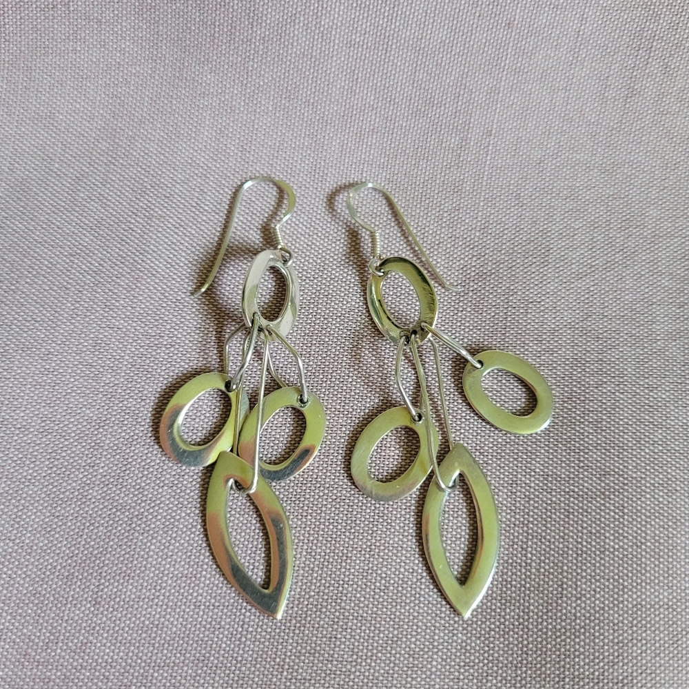Silver dangle earrings
